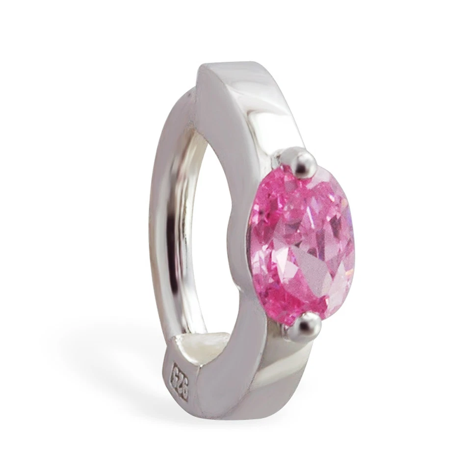 Anillo rosa oscuro circonita cúbica TummyToys circonita cúbica ombligo a presión sexy joyería corporal Foto 1 de 1
