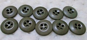 10 New Us Army Military 3/4 Inch Od Green Fatigue Bdu Uniform Buttons 19mm