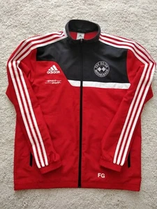 Adidas Mens Track Jacket TSV 03/30 MICHELBACH Germany Soccer Football Red Black - Picture 1 of 9