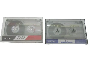 2X Casetes de Audio TDK FE90 + TDK D90 -En Blanco- - Imagen 1 de 2