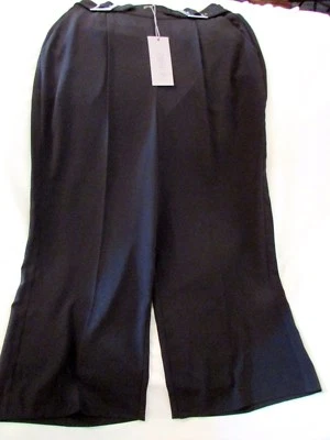 Ladies "Jennifer Lopez" Size 2 AR, Black, High Waist Wide Leg Ankle Dress Pants  - Image 1 of 4