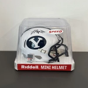 Jake Retzlaff signiert Riddell Speed Mini Helm authentisches Autogramm - BYU Cougars - Bild 1 von 8