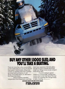 Polaris Indy Sport 1988 moto de nieve anuncio en color original - Imagen 1 de 1