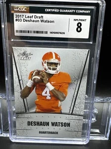 2017 Leaf Special Draft Silver Deshaun Watson CGC 8  Rookie Clemson RC - Picture 1 of 2