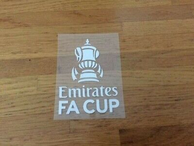 Emirates  Fa Cup 2021  Patch Flocage Flex Blanc  - 6 Cm Par 8.5 Cm • 5.90€