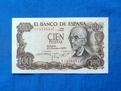Billete de 100 Pesetas España 1970 *P-152a.3* *XF* Foto 1 de 2