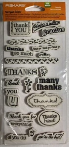 Fiskars Simple Stick Dankbar Gummistempel 23 Stempel - Bild 1 von 2