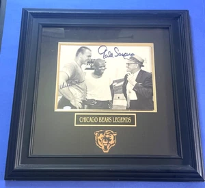 Gale Sayers & Dick Butkus Signed Framed 8x10 Photo Mounted Memories COA - Picture 1 of 8