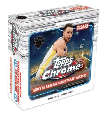 2024-25 Topps Chrome Basketball NBA Trading Cards Mega Box - 11 Refractors 🔥 - Image 1 of 4