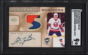 2005-06 UD The Cup Honorable Numbers Denis Potvin PATCH AUTO 4/5 #HN-PO SGC 9 - Picture 1 of 2