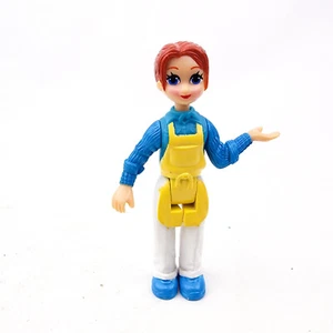 Fisher Price Sweet Streets Figure Mom Woman Shop Keeper Blue Shirt Yellow Apron - Picture 1 of 4