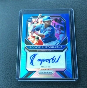 2021 PANINI PRIZM SHERTEN APOSTEL ROOKIE CAROLINA BLUE NAVY AUTO 03/25 - Picture 1 of 2