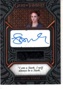 2021 Game of Thrones Iron Anniversary SOPHIE TURNER Sansa Stark AUTO RELIC QUOTE - Picture 1 of 1