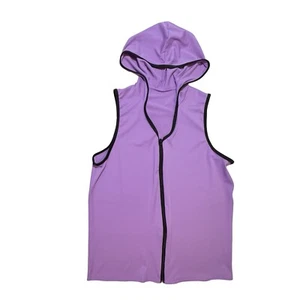 WEISSMAN Unisex Lavender Hooded Dance Vest Size XLC Zipper Hip Hop Costume NEW - Picture 1 of 11