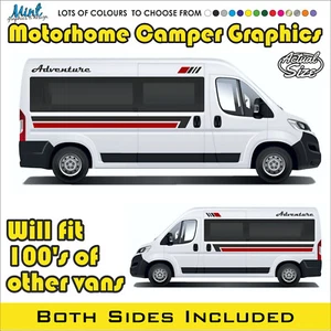 L3 LWB CITROEN RELAY MOTORHOME CAMPER VAN STRIPES GRAPHICS DECALS ANY COLOUR 060 - Picture 1 of 4