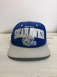 Seattle SeaHawks *LEER* Gorra Gorra Snap Back Azul Fútbol Mitchell & Ness Para Hombres - Imagen 1 de 7