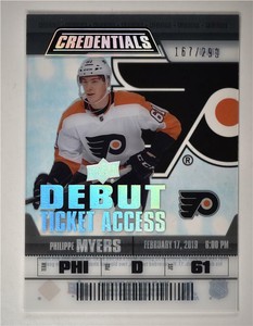 2019-20 Credentials Debut Ticket Access Acetate #RTA-6 Philippe Myers RC /299