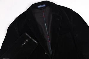 Chaqueta Blazer Vintage Polo Ralph Lauren Pana Cuero Forrada a Cuadros Talla 42L - Imagen 1 de 12