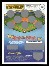 Roy Campanella 1992 Topps Match the Stats Game Card #142 Brooklyn Dodgers