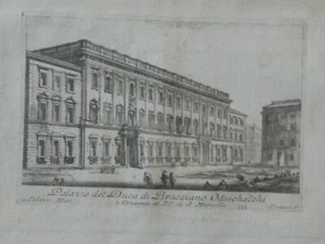 Piranesi palazzo Odescalchi SS. Apostoli aquaforte etching 1766 Roma Rome  - Picture 1 of 4
