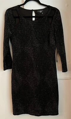 ANTHROPOLOGIE SEXY Nuevo Vestido de Cóctel Negro Brillante Brillo Talla XL TRIXXI NUEVO CON ETIQUETAS Foto 1 de 4