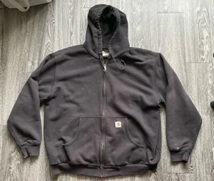 Carhartt Washed / Faded Black Full Zip Hoodie - Mens - XL Regular - Read - Picture 1 of 9