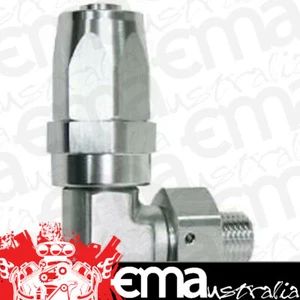Aeroflow AF849-12-10S 90 Deg -12 Hose to Male -10 Thread Silver - Picture 1 of 2