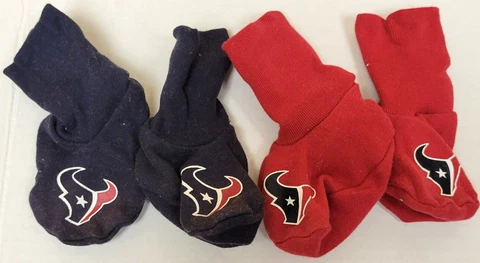NFL Houston Texans Baby Booties 3-6 Month, NEW (2 Pair) Cover