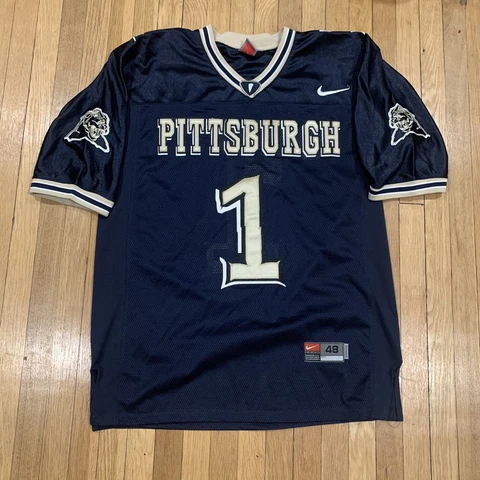 Vintage Y2K Nike Pittsburgh Pitt Panthers #1 Larry Fitzgerald Jersey 48 Cover