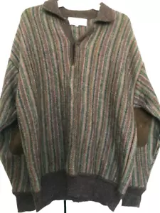 men's Peruvian Connection alpaca long sleeve sweater multi color L - Picture 1 of 3