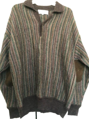 men's Peruvian Connection alpaca long sleeve sweater multi color L - Image 1 of 3