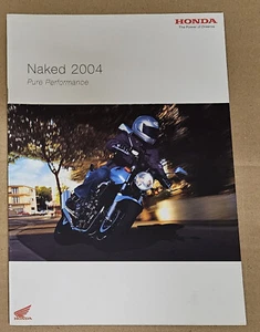 Honda 2004 Naked Motorcycle Range Sales Leaflet Brochure - Picture 1 of 1