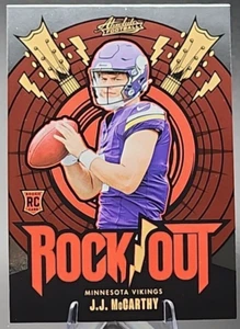 J.J. McCarthy 2024 Panini Absolute #RO-JMY Rock Out Minnesota Vikings Football - Picture 1 of 2