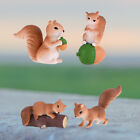 Adorable Squirrel Miniatures - Ideal for Christmas Decor - Set of 4 Figurines