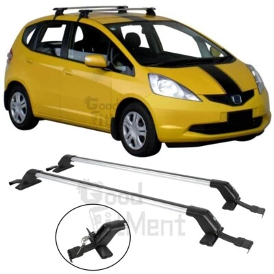 For Honda Fit Hatchback Silver Car Top Roof Rack Cross Bars Kayak Cargo Carrier - Image 1 of 4