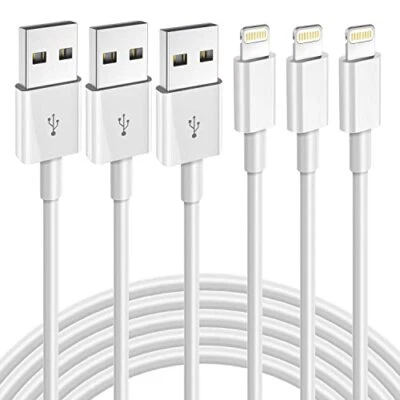 3Pack 6 Foot USB Fast Charging Charger Cable For iPhone 13 12 11Pro Max XS XR X - Image 1 of 4