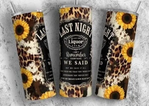 MORGAN WALLEN ANOCHE GIRASOL 20 OZ VASO ACERO INOXIDABLE + TAPA Y PAJITA - Imagen 1 de 4