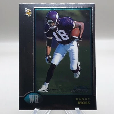 Tarjeta de novato Randy Moss Bowman 1998 cromada #182 radiocontrol  Foto 1 de 3