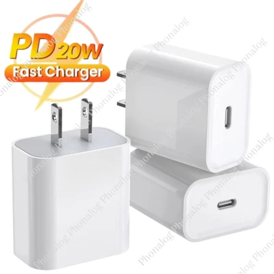 For iPhone 14 13 12 11 XR 8 20W Fast Charger Block USB Type C Wall Power Adapter - Image 1 of 4
