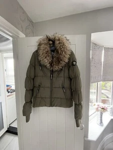 womens superdry Faux Fur Collared Puffer Jacket - Picture 1 of 6
