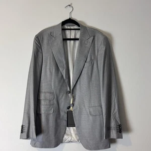 Canali Men’s Blazer Size 48 Grey Silk /Wool Jacket Made in Italy Exclusive - New - Picture 1 of 5