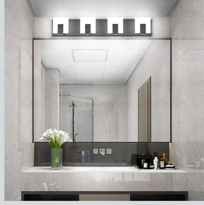4 Lights Modern Black Vanity Light Up and Down Black Bathroom Light 6000K - Image 1 of 4