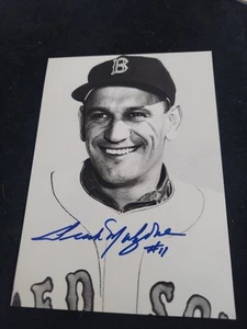 Frank Malzone Boston Red Sox Signed Autograph 5x7 Promo Photo Card - Picture 1 of 2