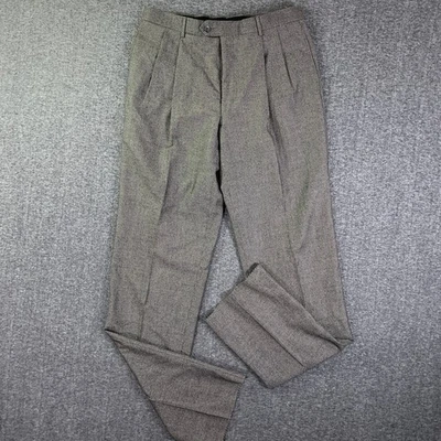 Jos A Bank Wool Dress Pants Men 34R Pleated Houndstooth Signature NEW - Image 1 of 4