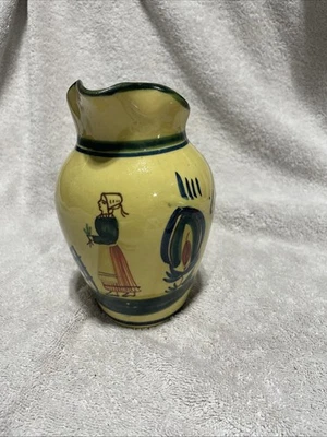 Vintage HB Quimper Faïence Pottery Soleil Yellow Pitcher/ Jug - Image 1 of 4