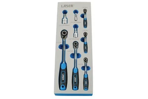 Laser Tools Micro Head Ratchet Set 1/4"D, 3/8"D, 1/2"D 8pc 7548 - Picture 1 of 1