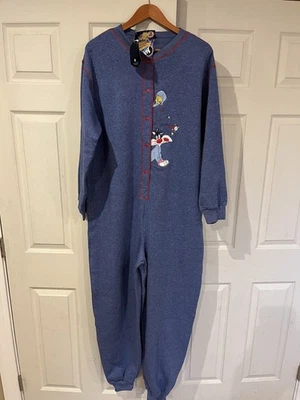 Looney Tunes Tweedy and Sylvester One Piece Pajamas Adult Bodysuit XL New W/ Tag - Image 1 of 4
