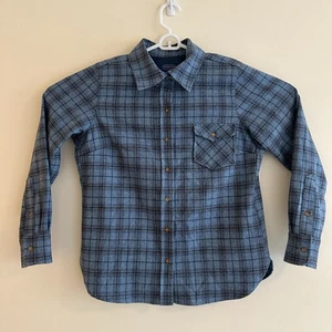 Camisa Pendleton Vintage Pura Lana Virgen Para Mujer Talla L Pequeña EE. UU. Azul A Cuadros - Imagen 1 de 7