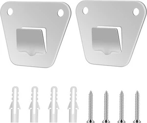 2-Set Heavy Duty Wall Mounting Fan Brackets - Solid Steel, Oscillation Silver - Picture 1 of 7