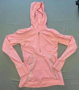 Lululemon Womens Athletic 1/4 Zip Hoodie Jacket Size 4 Pink - Picture 1 of 8